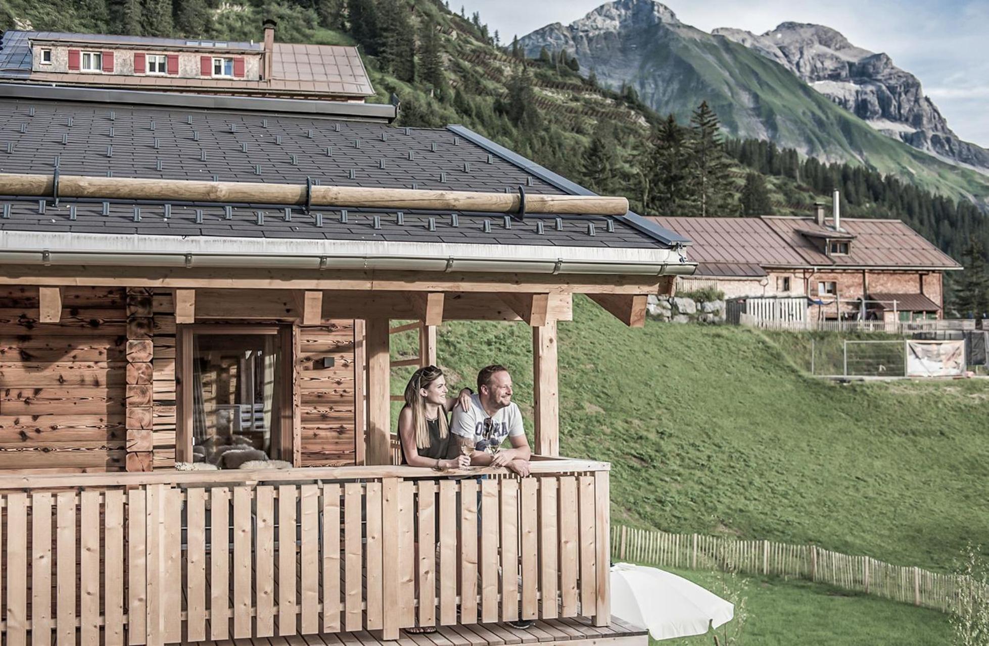 Aadla Walser-Chalets Mit Privater Sauna, Hotpot Und Hotelservice Schröcken Buitenkant foto
