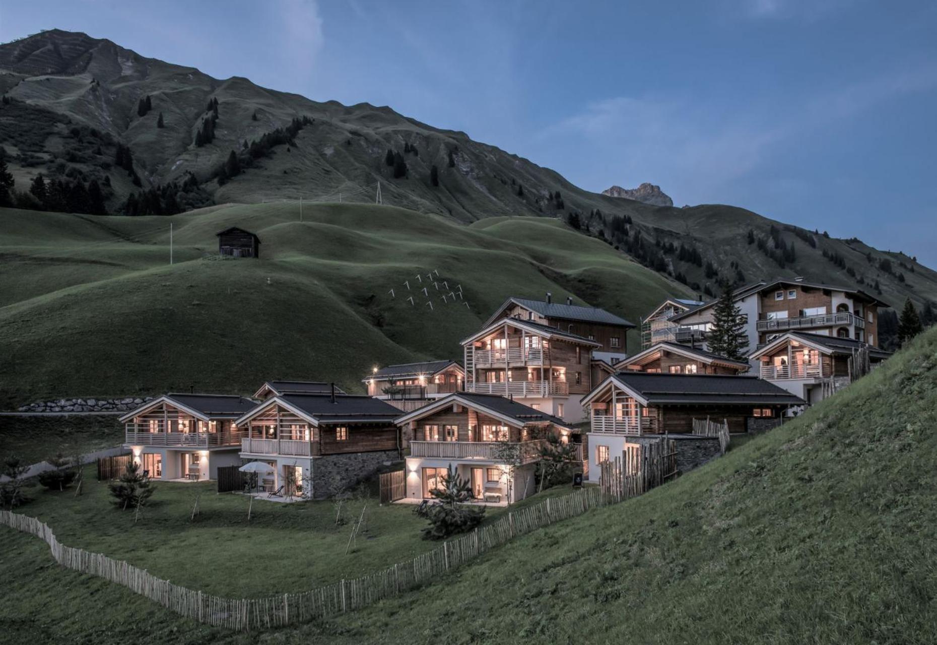 Aadla Walser-Chalets Mit Privater Sauna, Hotpot Und Hotelservice Schröcken Buitenkant foto